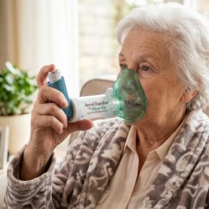 AeroChamber Flow-Vu Groot Masker voor Volwassenen | Effectieve inhalatie via puffer